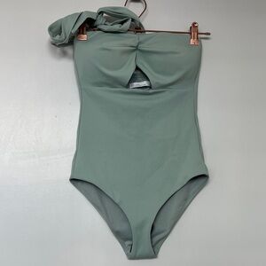 OAK + FORT Tie Neck Swimsuit